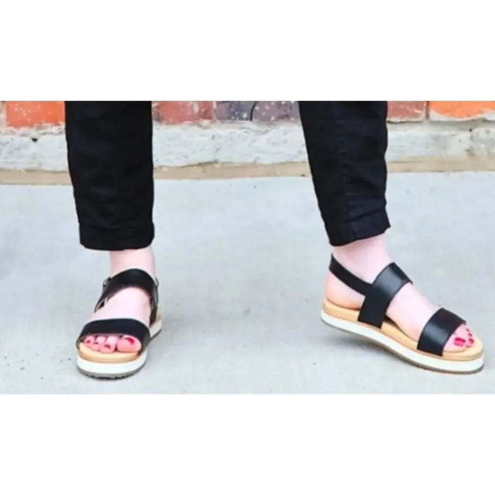 NISOLO Go-To Flatform Sandals Strappy Minimalist Sustainable Size 9 - Picture 1 of 6